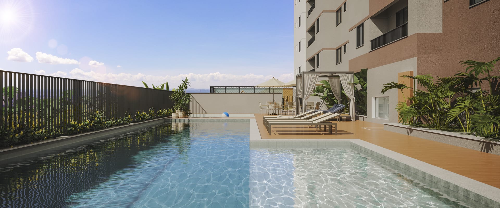 Piscina adulto do Una Areião